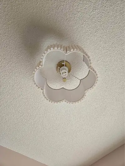 Brand New Bouclair Pleated Linen Ceiling Lamp – Natural, View more