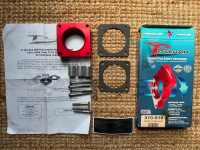 AIRAID Throttle Body Spacer For 1991-06 Jeep Wrangler YJ, TJ, Unlimited, Cherokee XJ, Comanche MJ &...