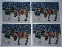 Christmas reindeer placemats : Like NEW : Clean,SmokeFree