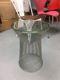 Mini Glass Coffee Table - Designer Chair and Coffee Table
