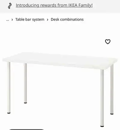 Desk Table in White, Voir plus