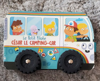 Livre cartonné pour enfant César le camping-car

