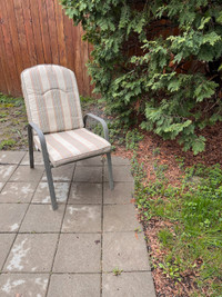 Outdoor chairs with cushions, 6