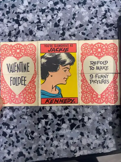 vintage valentine foldee #31 1963 topps, View more