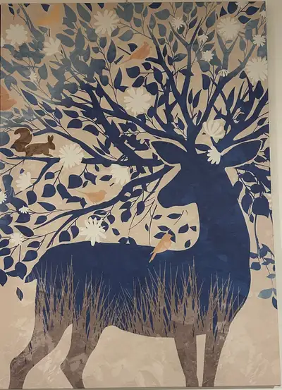 IKEA Deer Canvas Wall Art — Set of 2 — Excellent Condition Beautiful IKEA canvas wall art featuring...