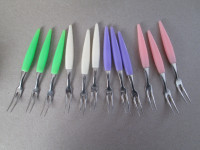 set of 12 small cocktail forks (for drinks)