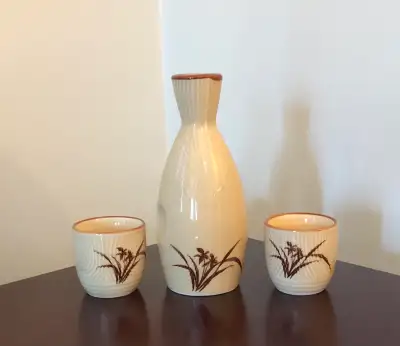 Vintage Korean Sungwoo Ceramic Sake Set, View more