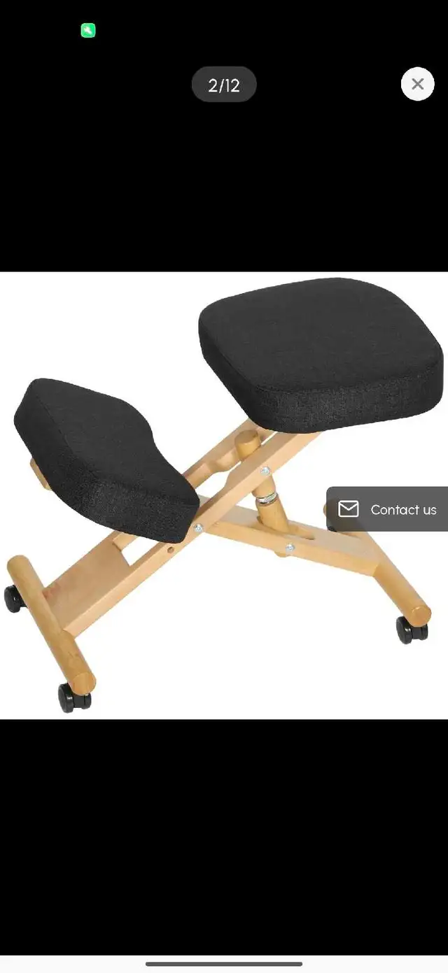 Ergonomic Kneeling Chair, Posture Chair with Rubberwood Frame in Chairs & Recliners in Markham / York Region - Image 3