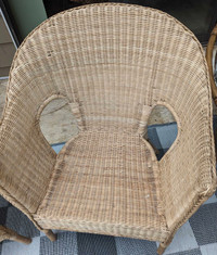 Wicker Chair & Table Set 