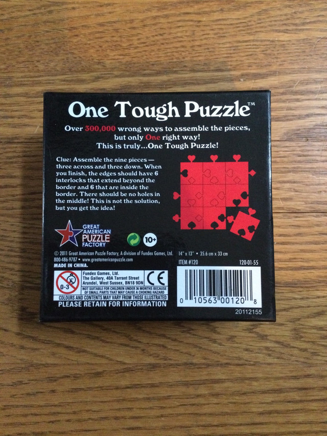 NEW One Tough Puzzle  in Toys & Games in Oakville / Halton Region - Image 4