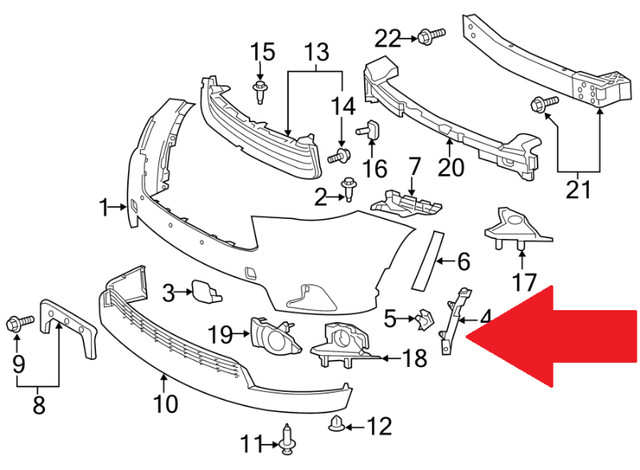 NEUF Toyota Highlander 2014- 2019 Avant Bumper Bracket Mount dans Pièces de carrosserie  à Longueuil/Rive Sud - Image 3