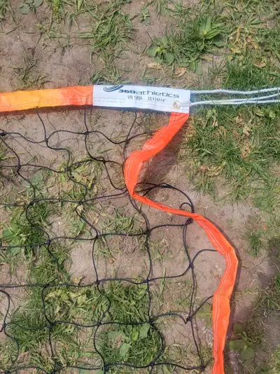 This is a used 360 Athletics volleyball net, measuring 32' x 4'. It's ideal for recreational games a...