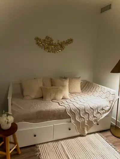 IKEA Daybed with storage drawers + decor bundle , View more