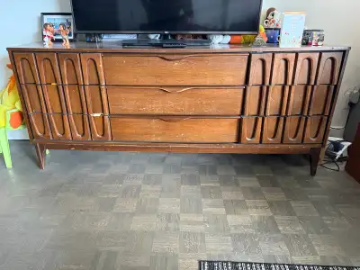 Vintage Wooden Dresser / TV Stand – Large Storage Cabinet, View more