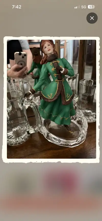 Fitz and Floyd Victorian Ice Skater Figurine, View more