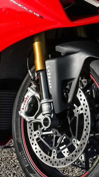 330mm. Ducati Brembo factory original brake rotor set super low km straight & true never tracked or...