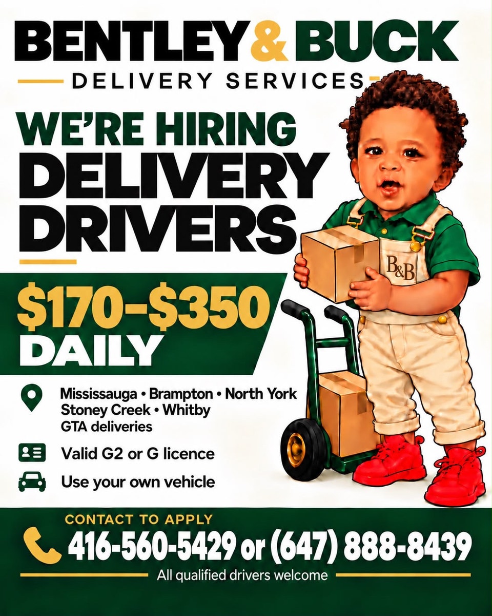 Bentley & Buck Delivery Drivers | Drivers & Security | Hamilton | Free ...