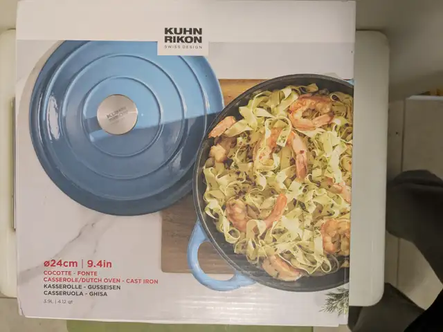 Kuhn Rikon Cast Iron Dutch Oven | 24cm - 9.4 inch (NEW) in Kitchen & Dining Wares in Ottawa - Image 3