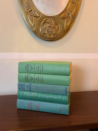 Vintage Books Lot of 5 Light Green Hard Cover Books Vtg Wedding