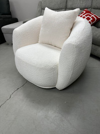NEW IN BOX Wool-like Ivory Chair
