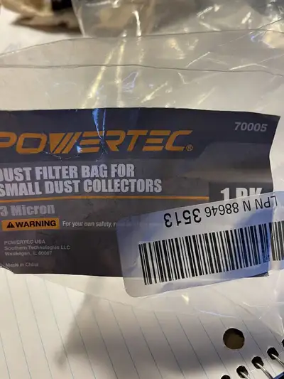 Dust filter bag for workshop, View more