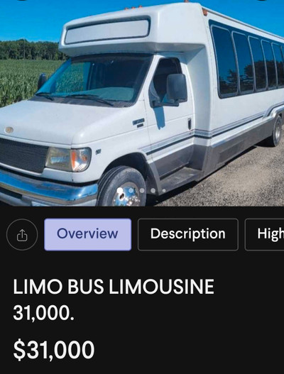 LIMO BUS FOR SALE LIMOUSINE LIMO