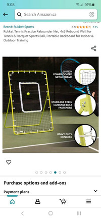 Tennis practice rebounder net