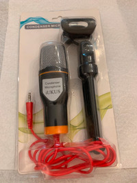 Professional Stereo Condenser Microphone w/ 3.5 mm AUX