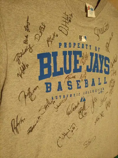 Jays Team Signed Shirt including Halladay or Bobblehead, View more