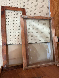 Barn wood window frames 