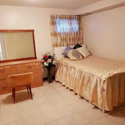 Furnished Single/Couple Room available in Basement, View more