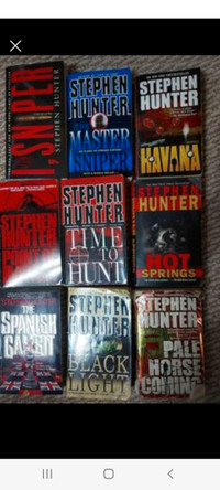 STEPHEN HUNTER Lot of 9 books - most brand new - SNIPER