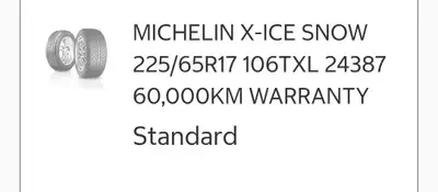 The tires weren't even used for one month before I got a new vehicle and they were taken off! Paid $...