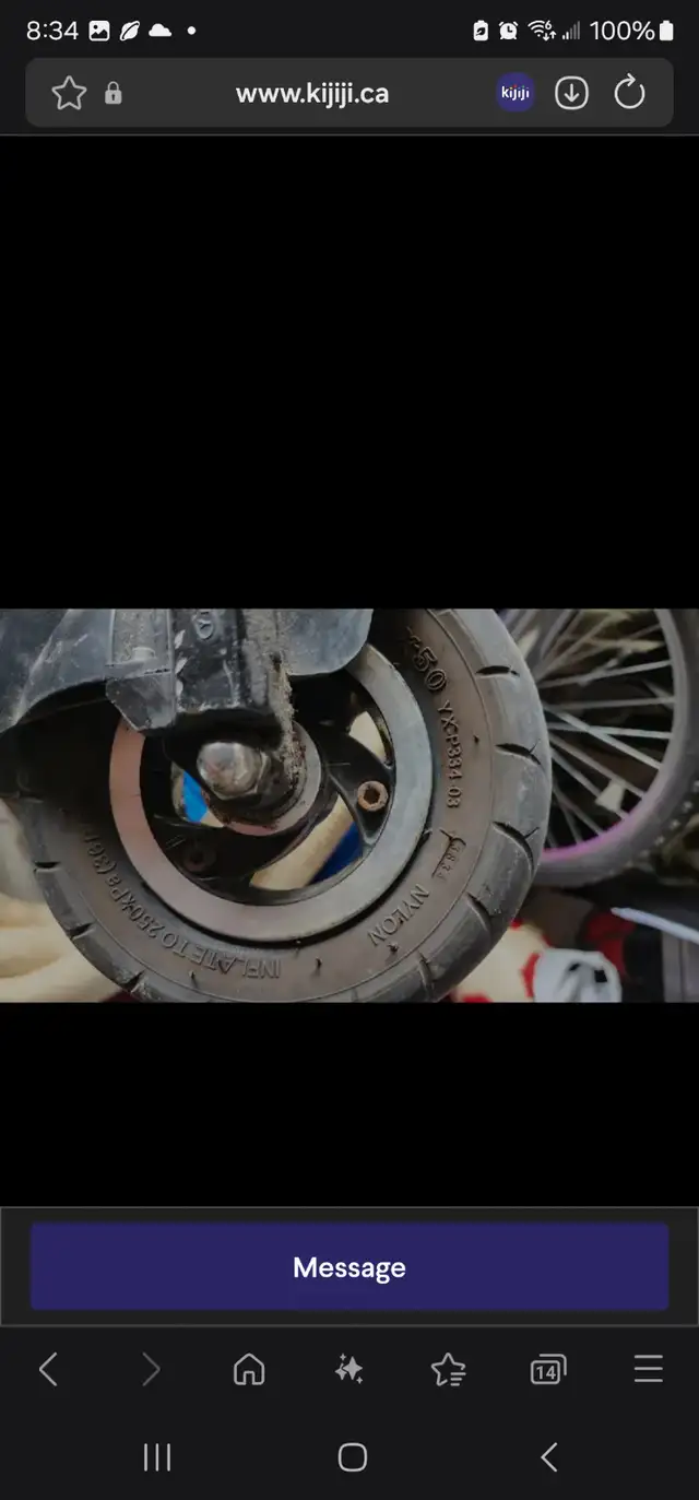 Needs tire Synergy electric scooter bike in eBike in Oshawa / Durham Region - Image 6