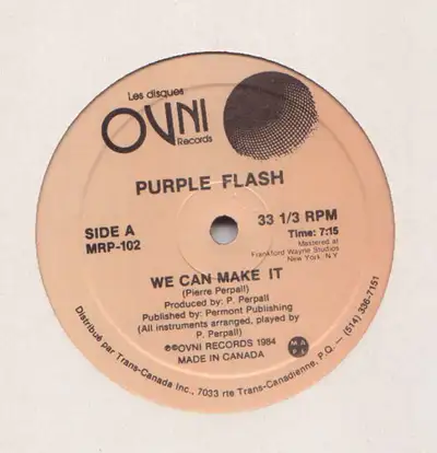 VINYLE RARE - PURPLE FLASH - WE CAN MAKE IT-AUTOGRAPHE, View more
