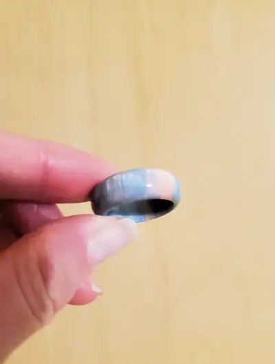 Rainbow resin “opal” ring- NEW, View more