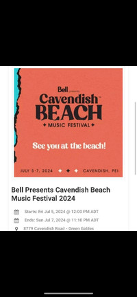 Cavendish Beach Music Festival Weekend Pass