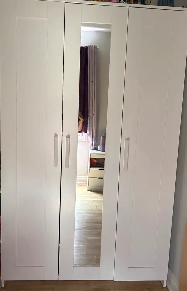 Brimnes 3 door wardrobe from ikea with mirror63860081495427121