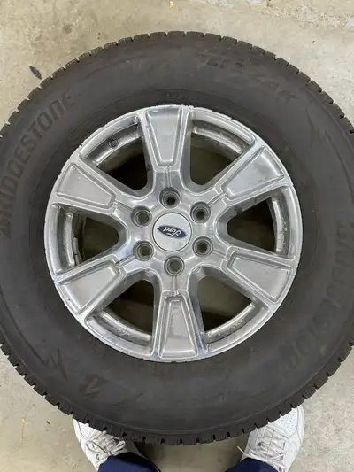 I'm selling a set of Blizzak winter tires mounted on Ford rims, perfect for your F-150! These used t...