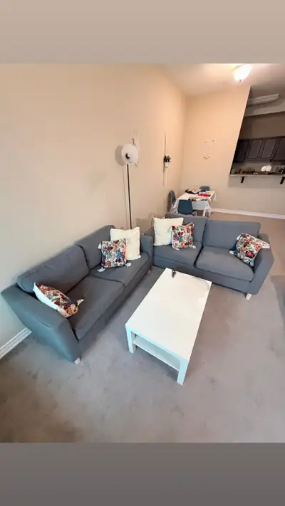 ikea gray sofa 2 seats x2, View more