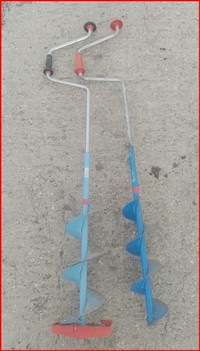Two Ice Augers.  Made in Sweden.  5 and 6 inch.