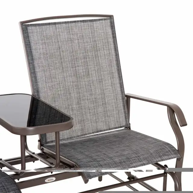 Patio Glider Rocking Chair 2 Person Outdoor Loveseat Rocker Gard in Patio & Garden Furniture in Markham / York Region - Image 9