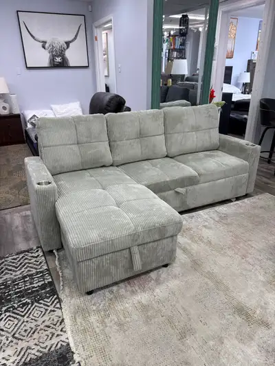 New Sectional Sofa Bed With Storage Chaise Now On Sale, View more