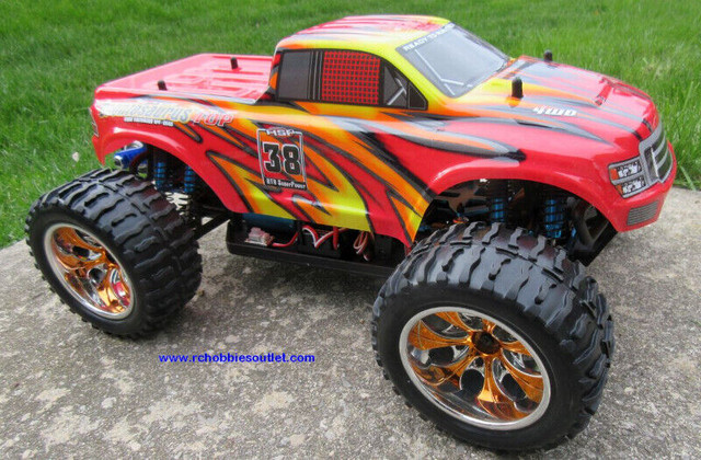 NEW 1/10 RC TOP2 BRUSHLESS 3S LIPO RC MONSTER TRUCK in Hobbies & Crafts in City of Halifax - Image 2