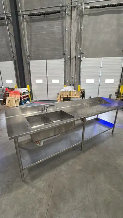 Commercial Stainless Steel Sink Table, View more