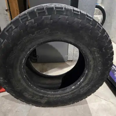 Single large tire. Could be used for a garden feature piece. Not in usable condition. Pick up only.