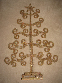 Gold Open Scroll Christmas Tree Decoration
