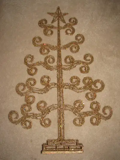 Gold Open Scroll Christmas Tree Decoration, View more