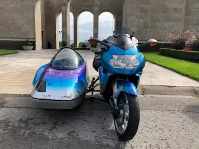 2005 BMW K1200S with Hannigan sidecar This rig is ready to ride ! Custom Matching Paint on Motorcycl...