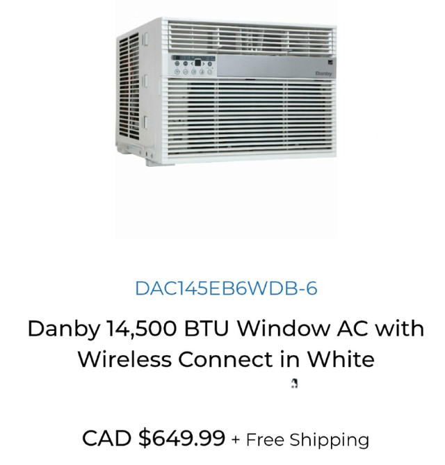 Climatiseur mural Danby 14500 BTU in Heaters, Humidifiers & Dehumidifiers in City of Montréal